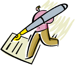 Girl Cartoon Hold Pen