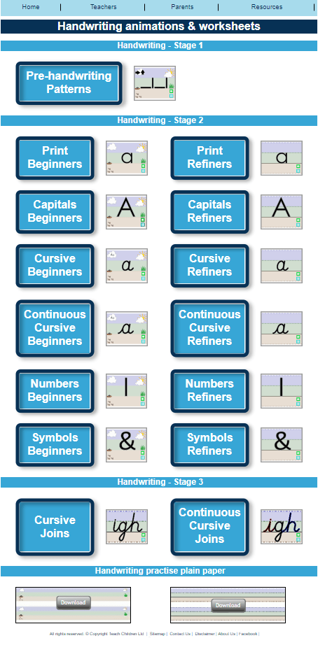 Handwriting animation page